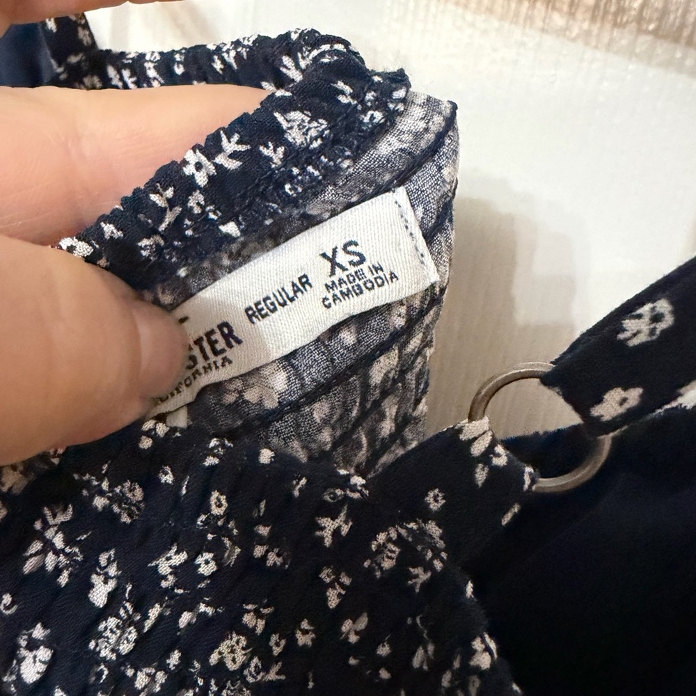 HOLLISTER channeled‎ bodice midi dress floral print XS - Picture 7 of 9